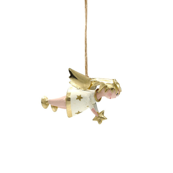 Pape Metall Engel Lena fliegend mini creme mit gold