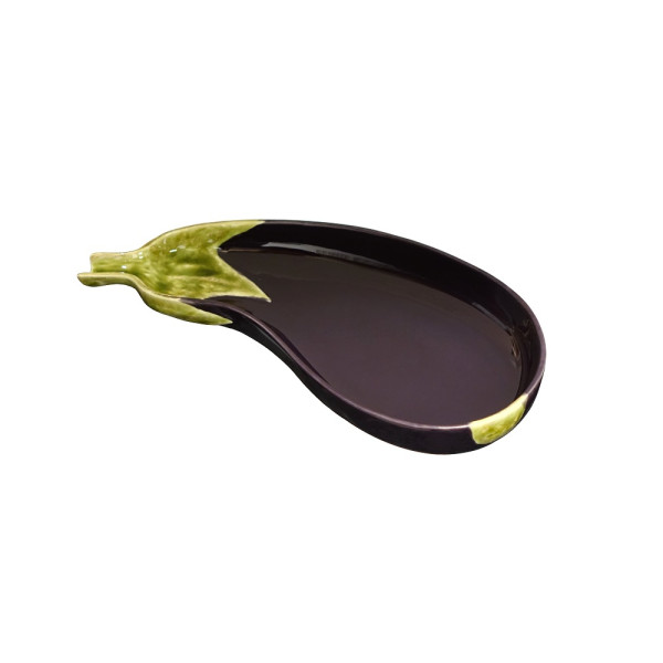 Bordallo Pinheiro kleine Keramik Platte Aubergine