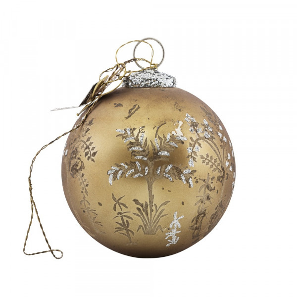 Walther & Co Christbaumkugel antik gold 