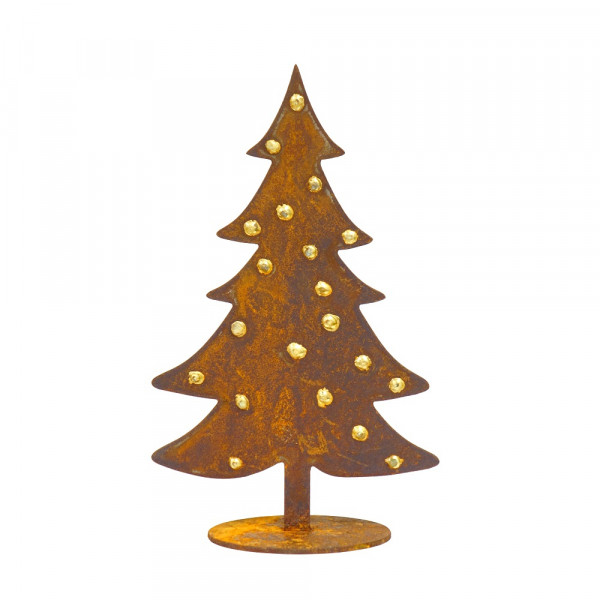 Edelrost Tannenbaum mit Goldpunkten