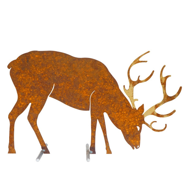 Edelrost Hirsch äsend XL