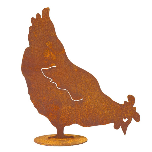 Edelrost Huhn pickend