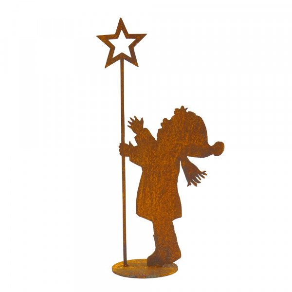 Edelrost Winterkind mit Sternenstab
