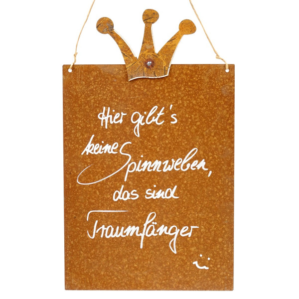 Edelrost Spruchtafel zum Aufhängen