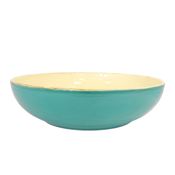 II. Wahl - Grün & Form flache Salatschale L türkis Ø30 cm 