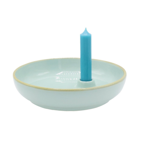 Grün & Form Kerzenteller aqua