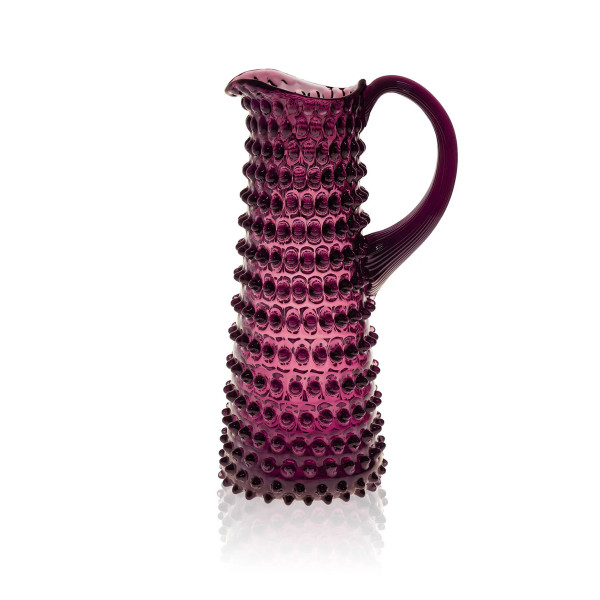 Hobnail Glas Krug Pflaume