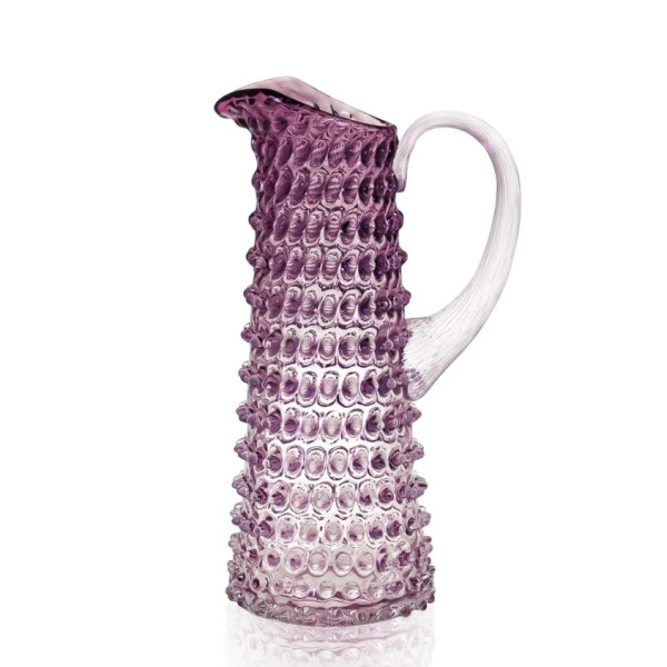 Hobnail Glas Krug Violett