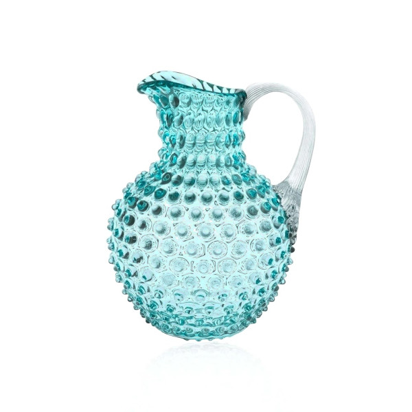 Hobnail Glaskrug aqua