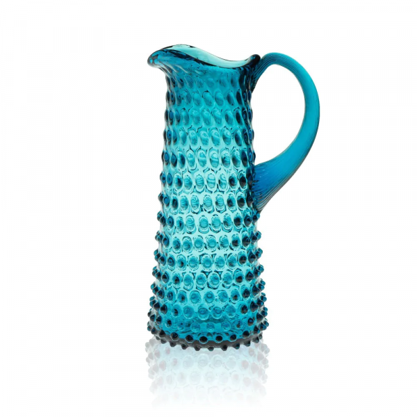 Hobnail Glas Krug türkis