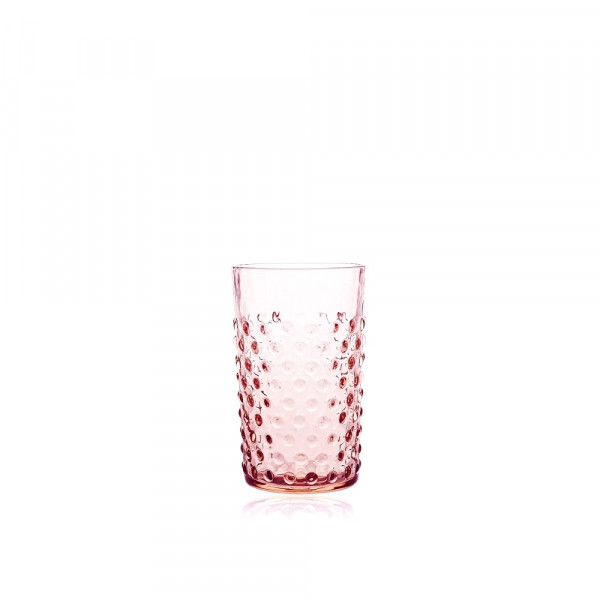 Hobnail Trinkglas rosa