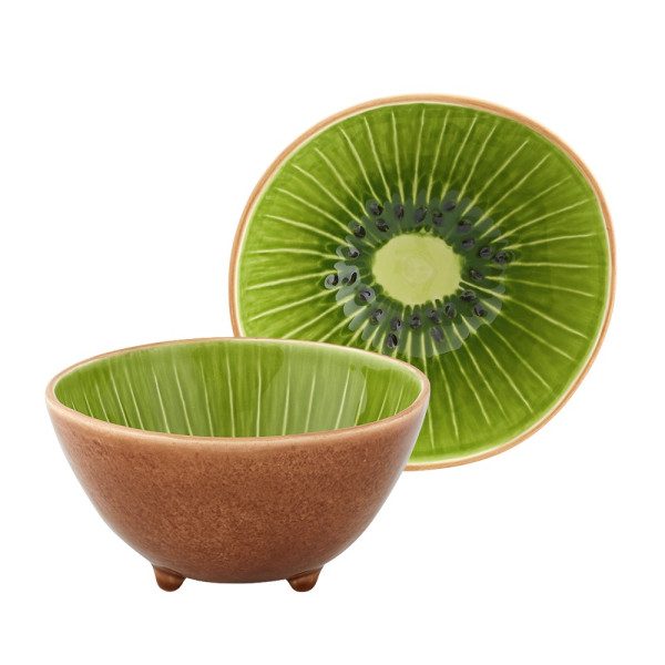 Keramik Schale Kiwi von Bordallo Pinheiro