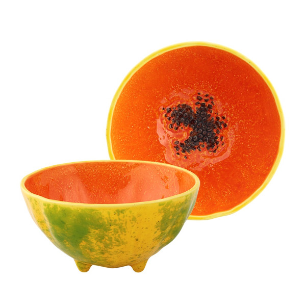 Keramik Schale Papaya Bordallo Pinheiro