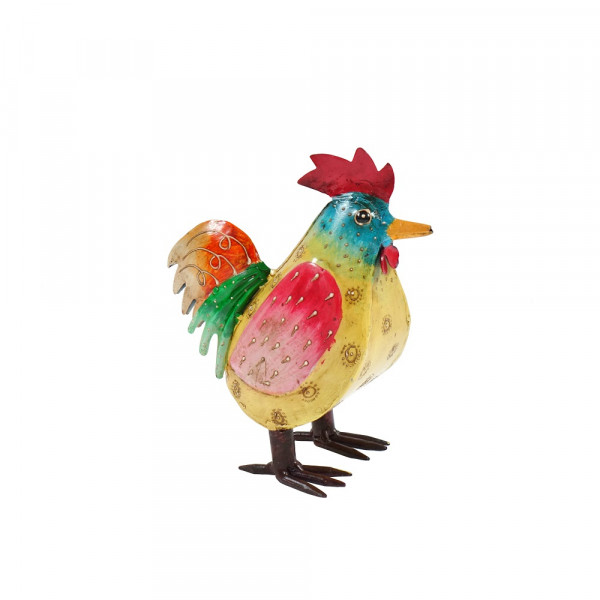 Bemaltes Metall Huhn