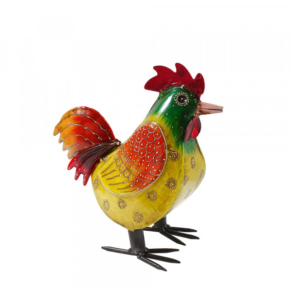 Bunt bemaltes Metall Huhn