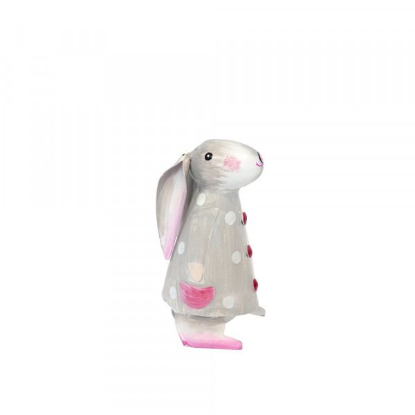 Metall Hase Betty grau