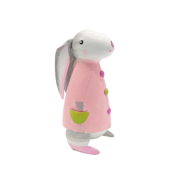 Metall Hase Betty S rosa pink
