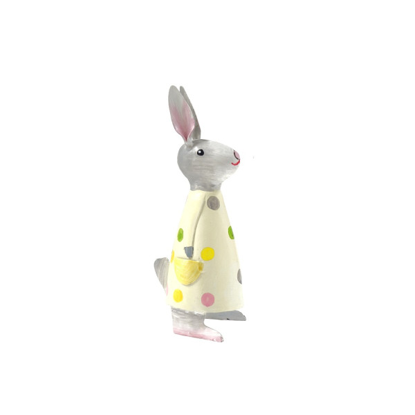 Metall Hase Nancy creme klein
