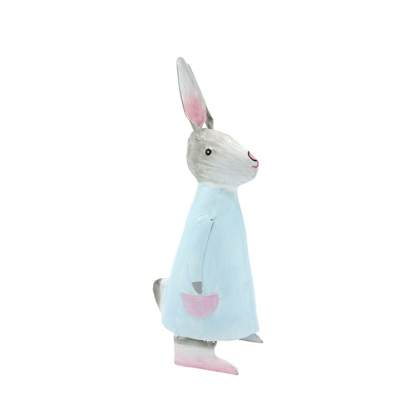 Metall Hase Nancy pastellblau