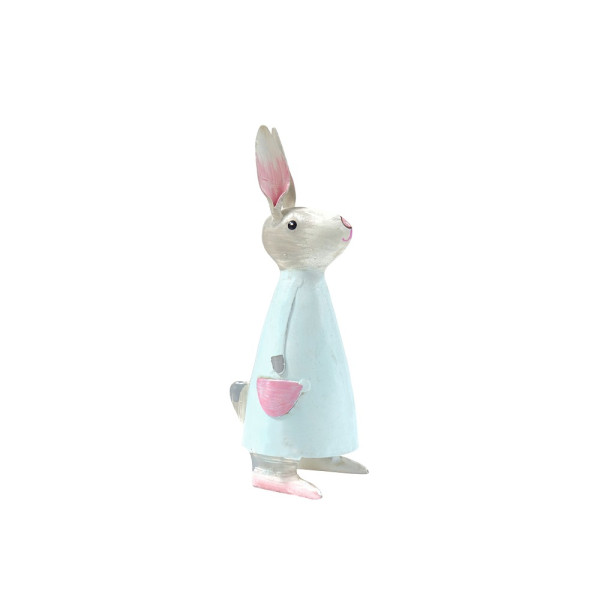 Metall Hase Nancy pastellblau klein