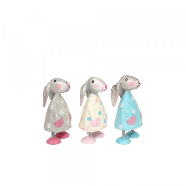 Metall Hase Betty mini 3er Set