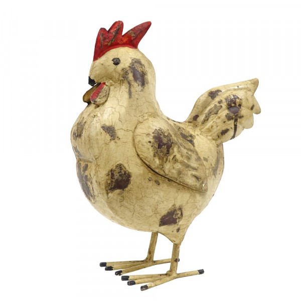 Metall Huhn im Vintage Stil