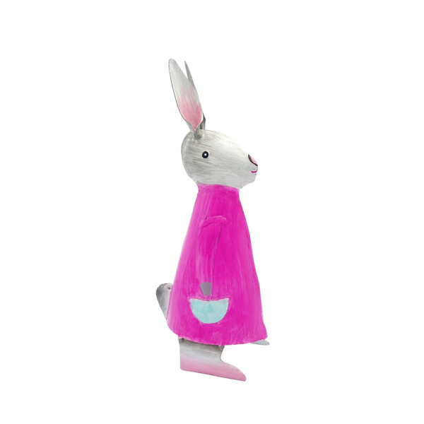 Metall Hase Nancy pink