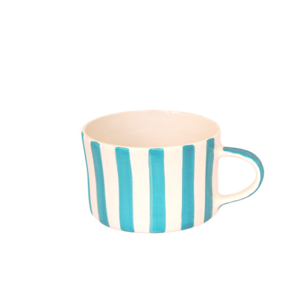 Musango Becher Candy Stripe türkisblau