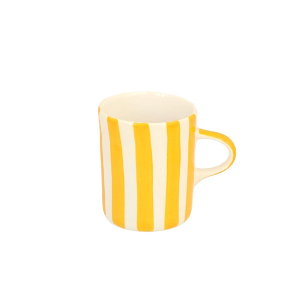 Musango Tasse gestreift Demi Mug Kurkuma-Gelb