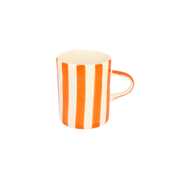 Musango Tasse mit Streifen Demi Mug Mandarine