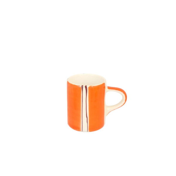 Musango Espressotasse Twin Stripe Mandarine