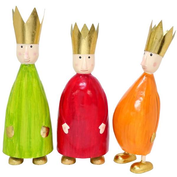 Pape Metall Könige XL rot, grün und orange 3er Set