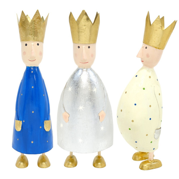 Pape Metall Könige L blau, creme und silber