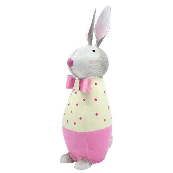 Metall Osterhase Eddy groß rosa pink