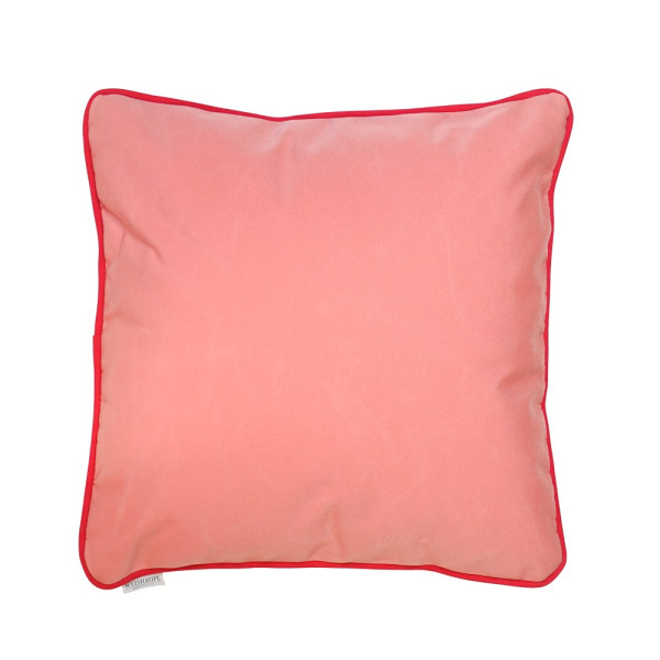 Weishäupl Outdoor Kissen rosa mit Keder in kirschrot