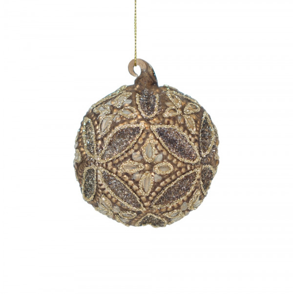 Nostalgische Christbaumkugel dark brown