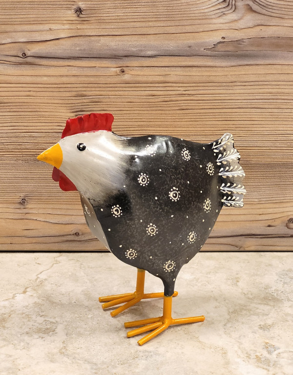 Schwarzes Metall Huhn