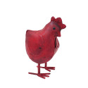 Vintage Metall Huhn "Poulet" mittel rot H 20 cm