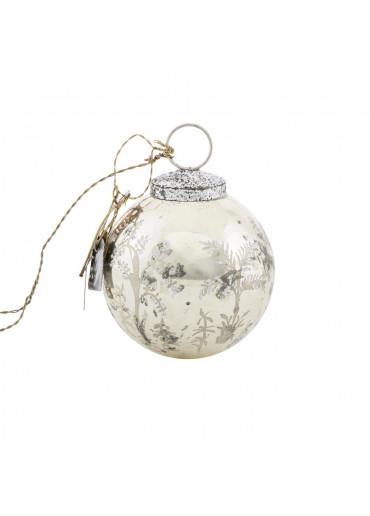 WALTHER & CO Christbaumkugel "Winter Forest" altsilber Ø 7 cm