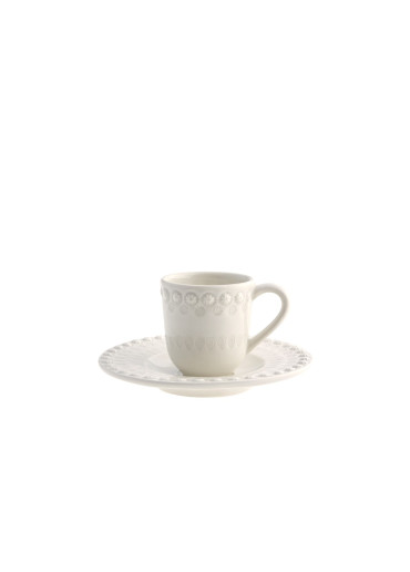 Daisy Set Espressotasse mit Untertasse Perlgrau