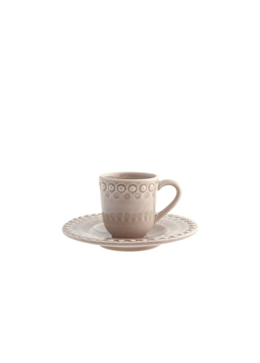 Daisy Set Espressotasse mit Untertasse Taupe