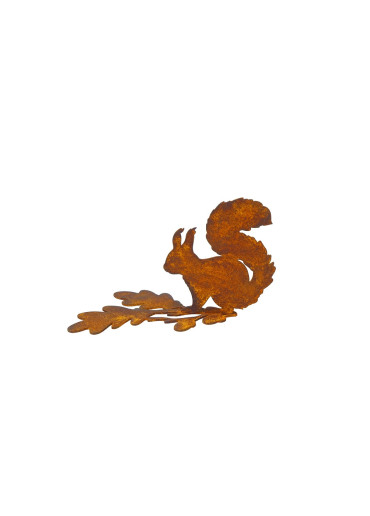 Edelrost Eichhörnchen auf Eichenblatt