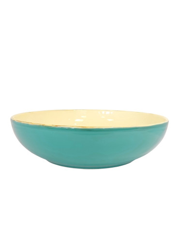 II. Wahl - Grün & Form flache Salatschale L türkis Ø30 cm 