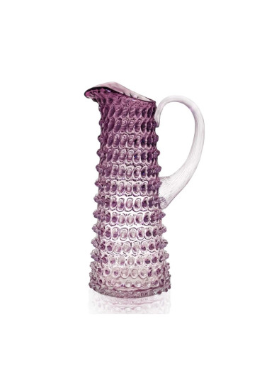 Hoher Glas Krug "Hobnail" 1l Violett