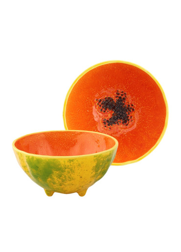 Bordallo Pinheiro Schale "Papaya" (Tropical Fruits Kollektion) Ø14 cm