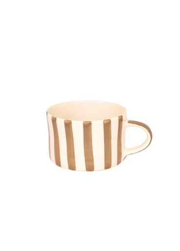 Musango Keramik Becher "Candy Stripe" Latte