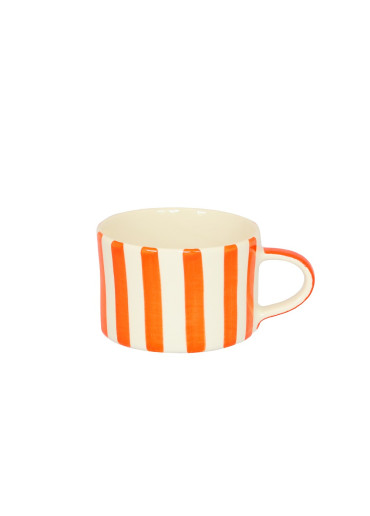 Musango Keramik Becher "Candy Stripe" Mandarine