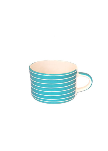 Musango Keramik Becher "Sgraffito" Turkisblau