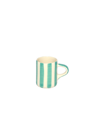 Musango Keramik Espresso Tasse "Candy Stripe" Mint