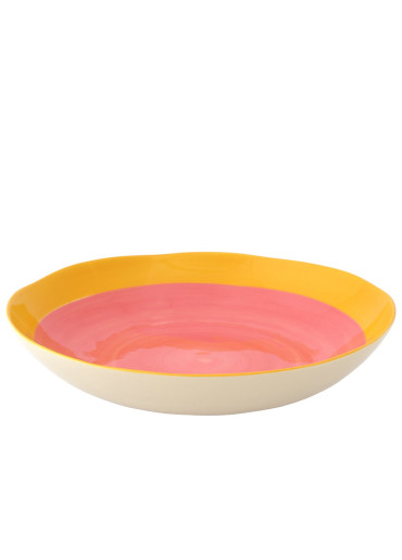 Musango Keramik große flache Salatschale / Servierschüssel Ø33 cm "Sunrise"